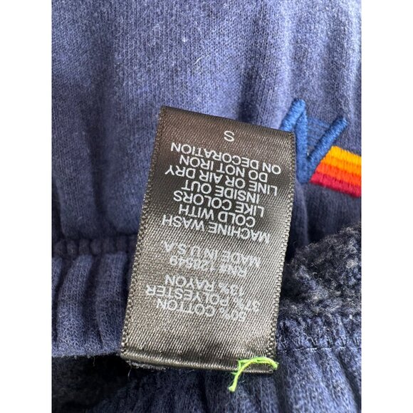 Aviator Nation Blue Smiley Face Sweatpants Joggers Size S - Picture 7 of 7